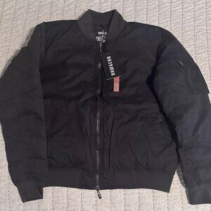 RAW GEAR Rubber Patch Bomber Jacket New/w Tags Black